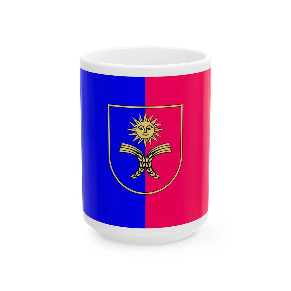 Flag of Khmelnytskyi Oblast Ukraine - White Coffee Mug 15oz - Go Mug Yourself