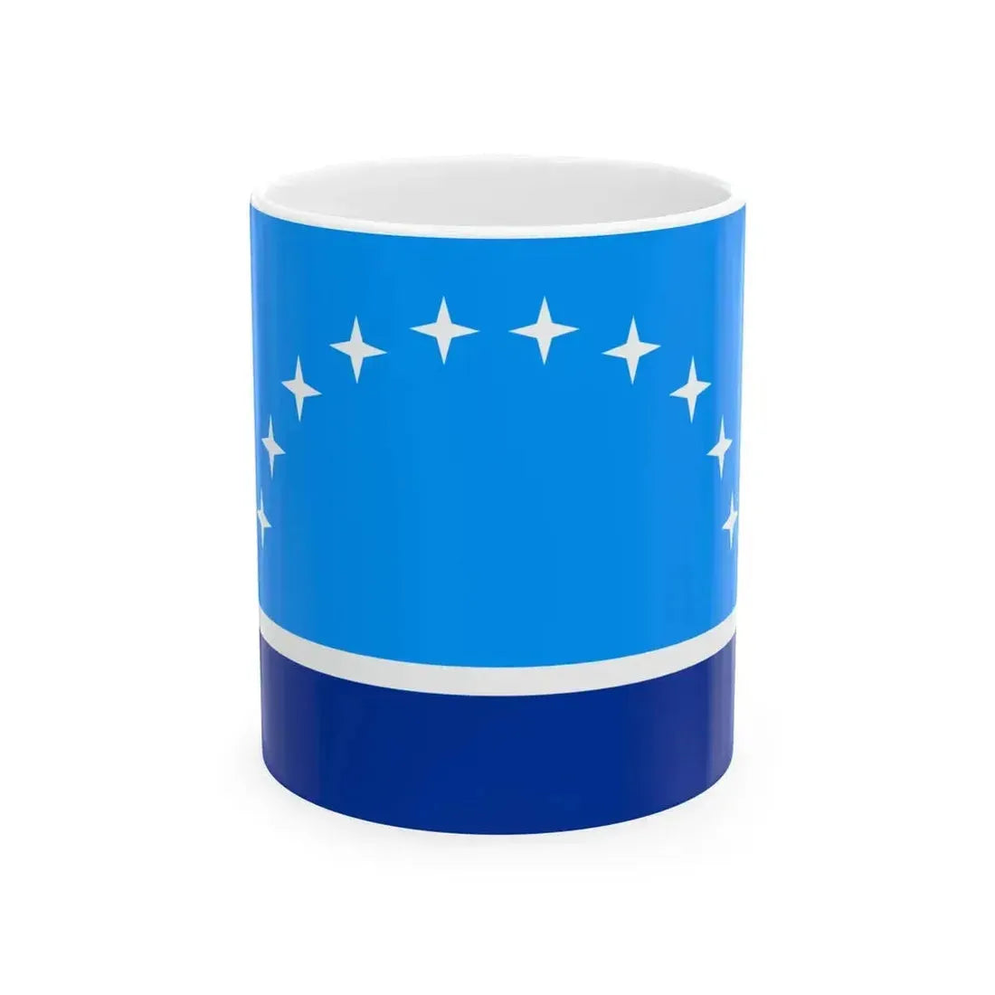 Flag of Khovd Aimag since 2014 (Mongolia) White Coffee Mug 11oz - Go Mug Yourself