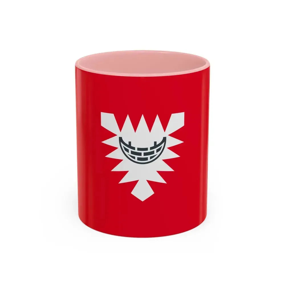 Flag of Kiel Germany - Accent Coffee Mug 11oz Pink - Go Mug Yourself