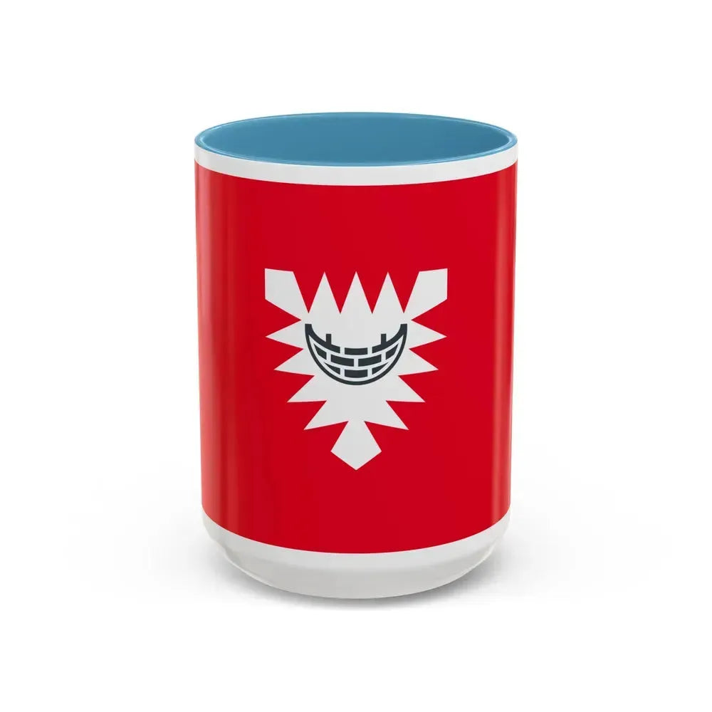 Flag of Kiel Germany - Accent Coffee Mug 15oz Light Blue - Go Mug Yourself