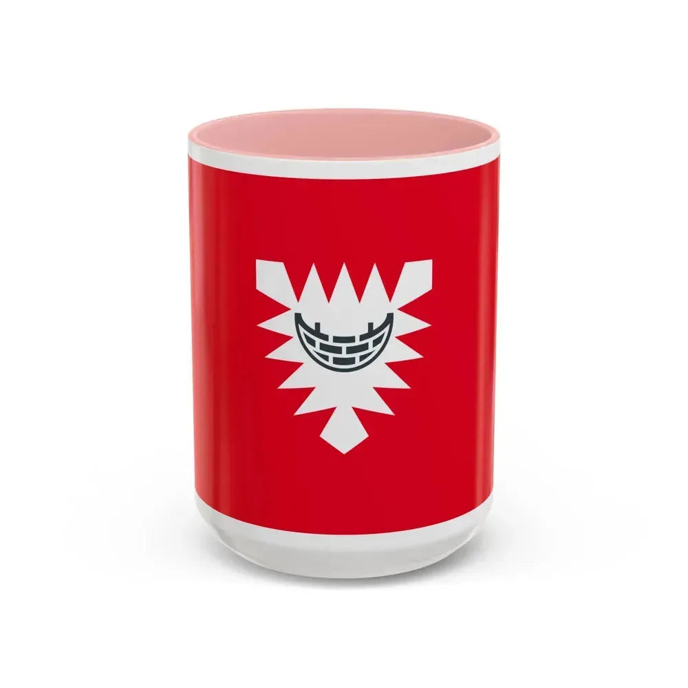 Flag of Kiel Germany - Accent Coffee Mug 15oz Pink - Go Mug Yourself