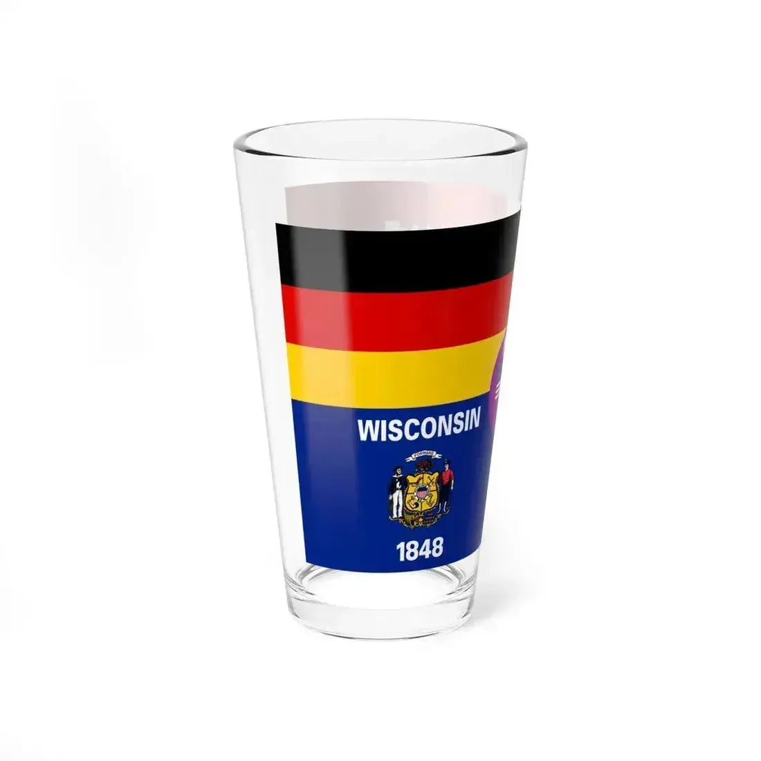 Flag of Kiel, Wisconsin - Pint Glass 16oz - Go Mug Yourself