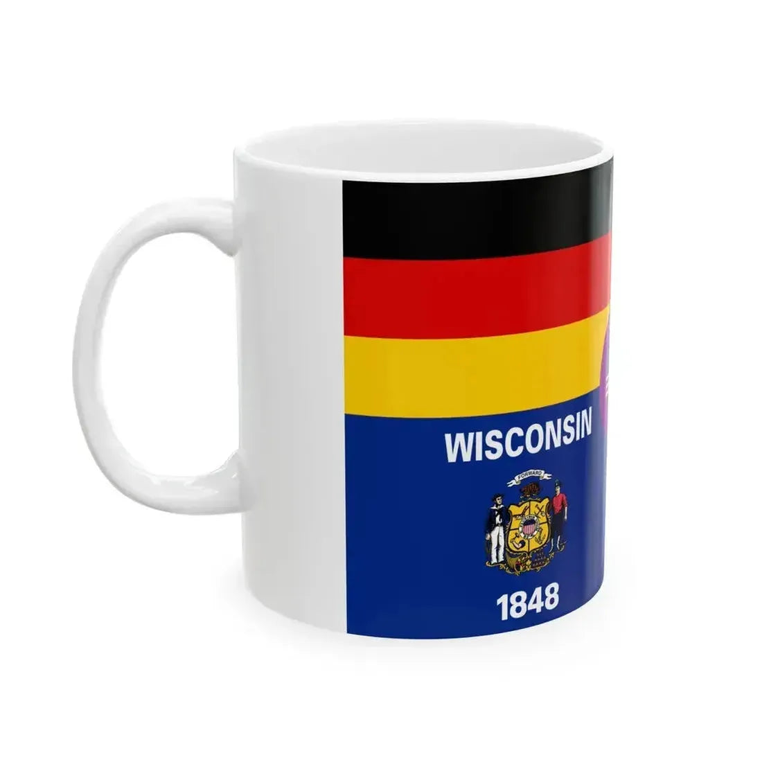 Flag of Kiel Wisconsin (United States) White Coffee Mug - Go Mug Yourself