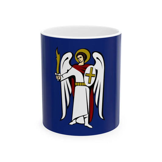 Flag of Kiev (Ukraine) White Coffee Mug 11oz - Go Mug Yourself