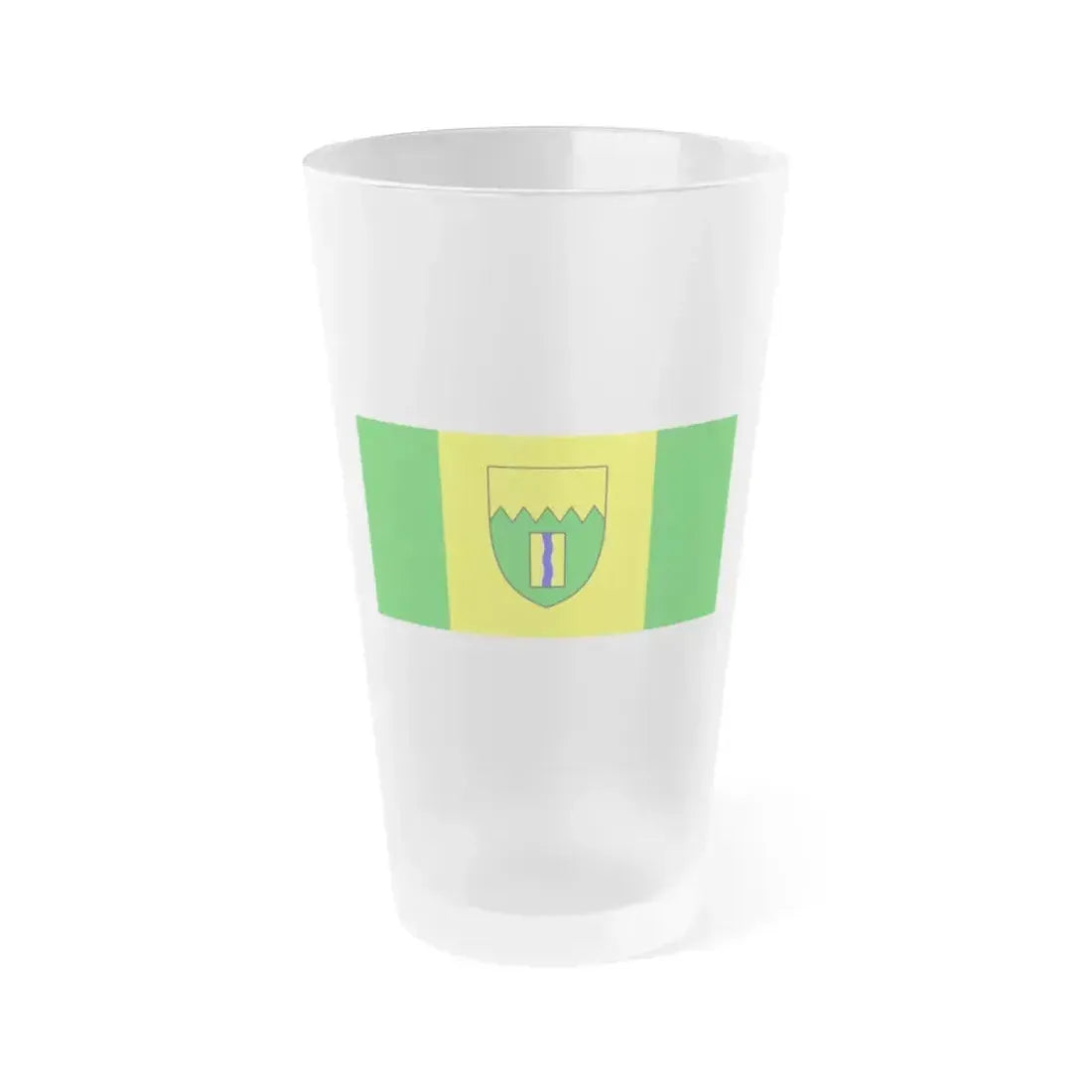 Flag of Kimberley British Columbia Canada - Frosted Pint Glass 16oz 16oz Frosted - Go Mug Yourself