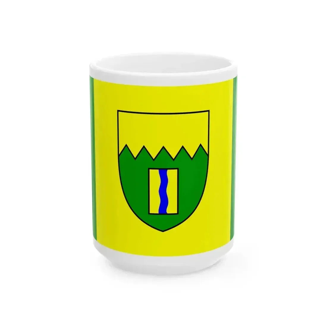 Flag of Kimberley British Columbia (Canada) White Coffee Mug 15oz - Go Mug Yourself