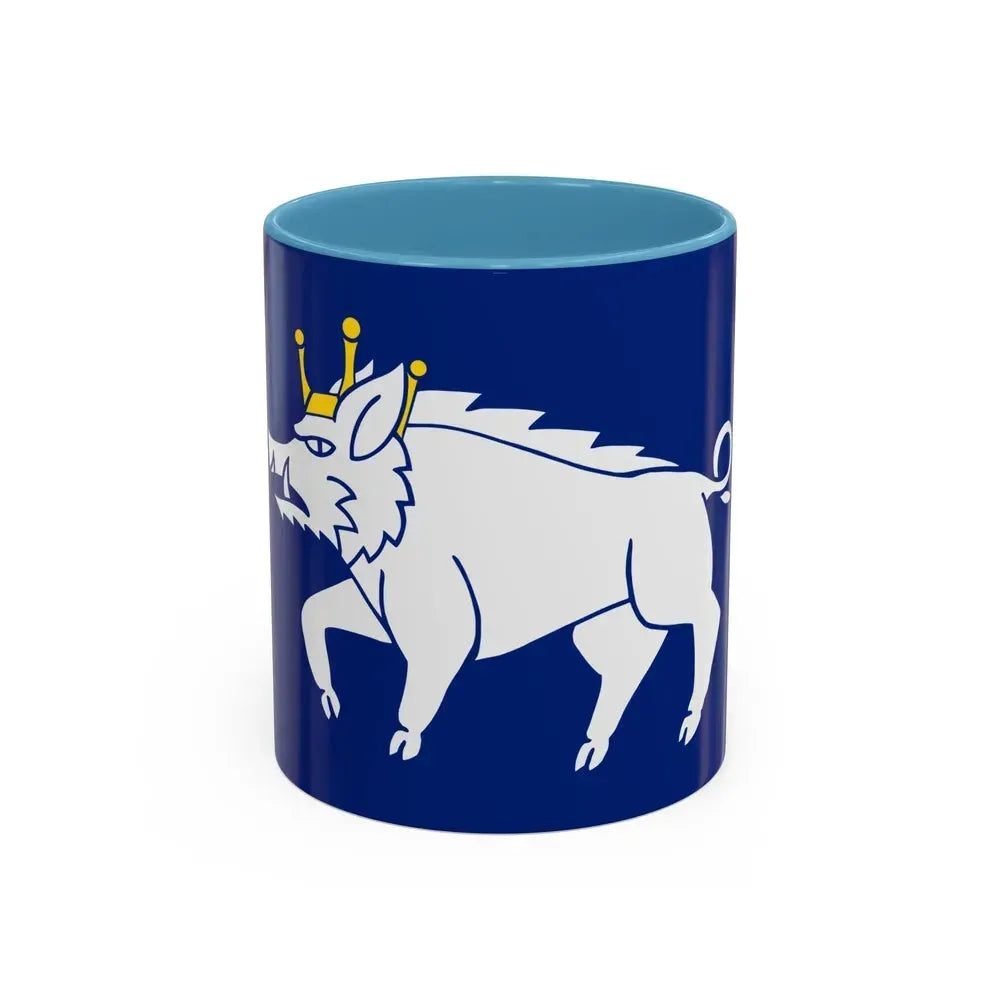 Flag of Kingswinford UK - Accent Coffee Mug 11oz Light Blue - Go Mug Yourself