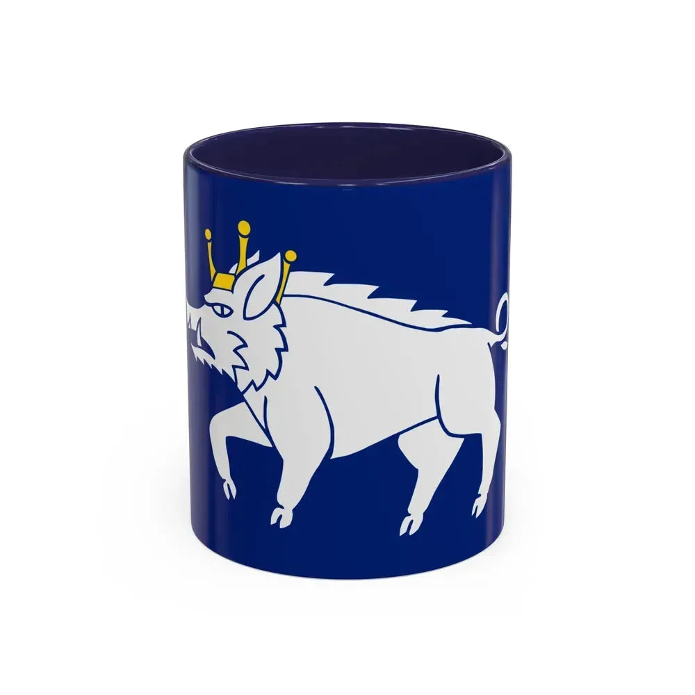 Flag of Kingswinford UK - Accent Coffee Mug 11oz Navy - Go Mug Yourself