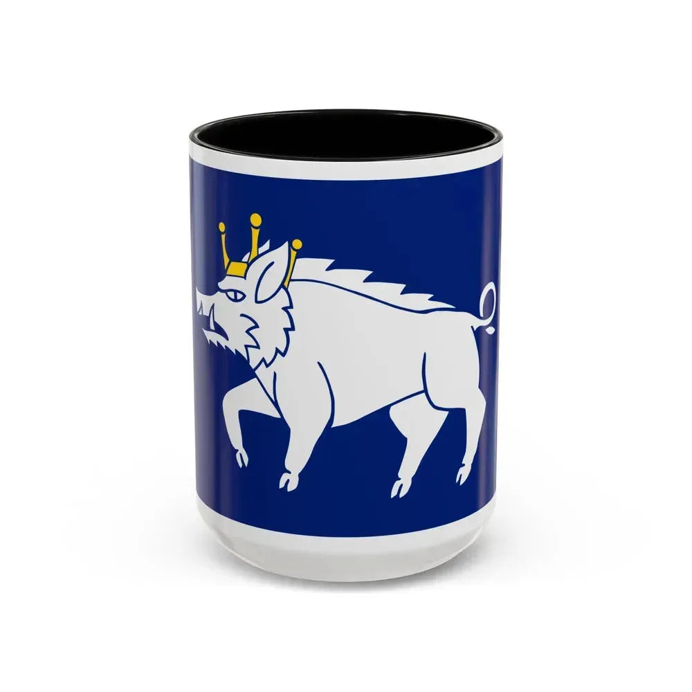 Flag of Kingswinford UK - Accent Coffee Mug 15oz Black - Go Mug Yourself