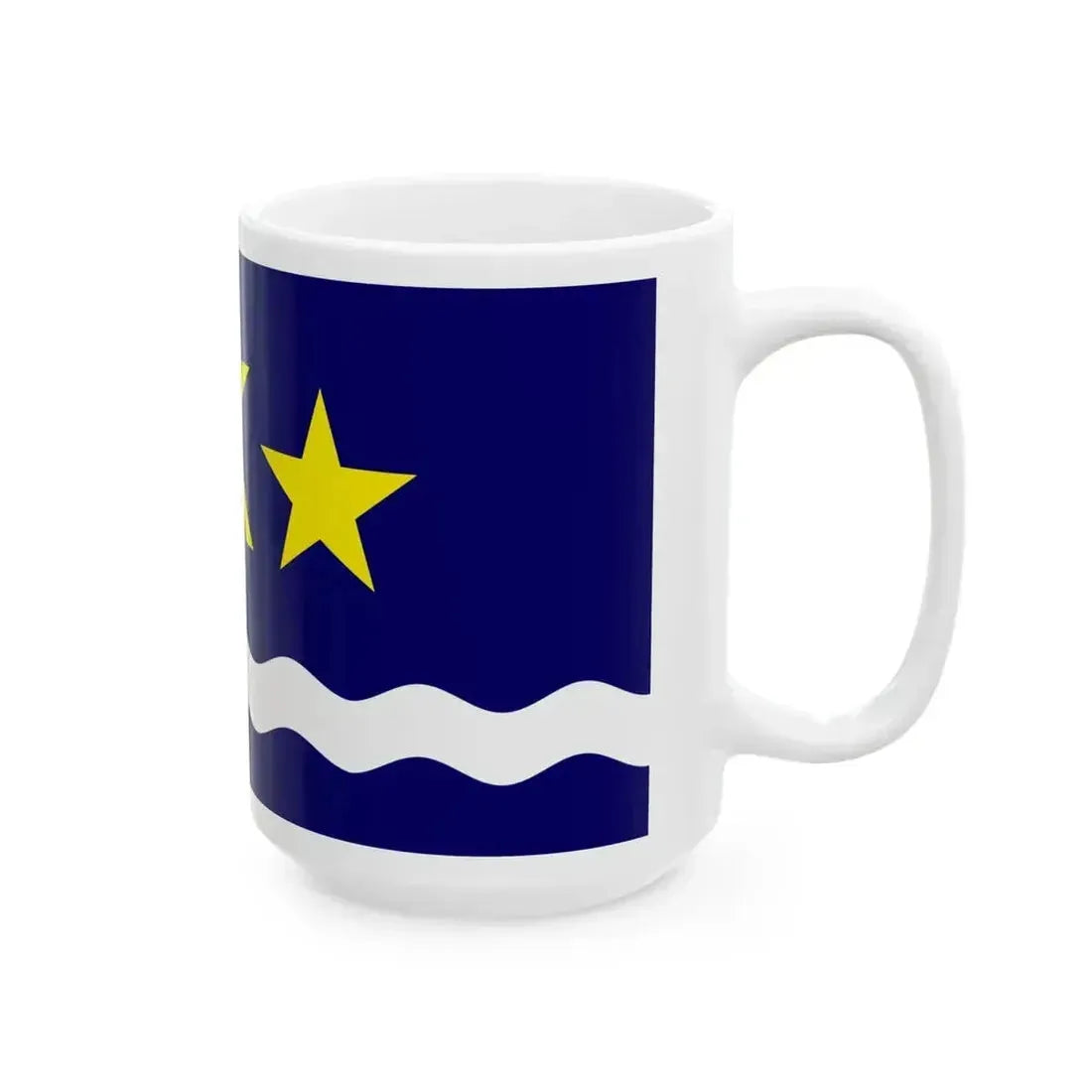 Flag of Kinshasa 1967-2011 (Congo) White Coffee Mug - Go Mug Yourself