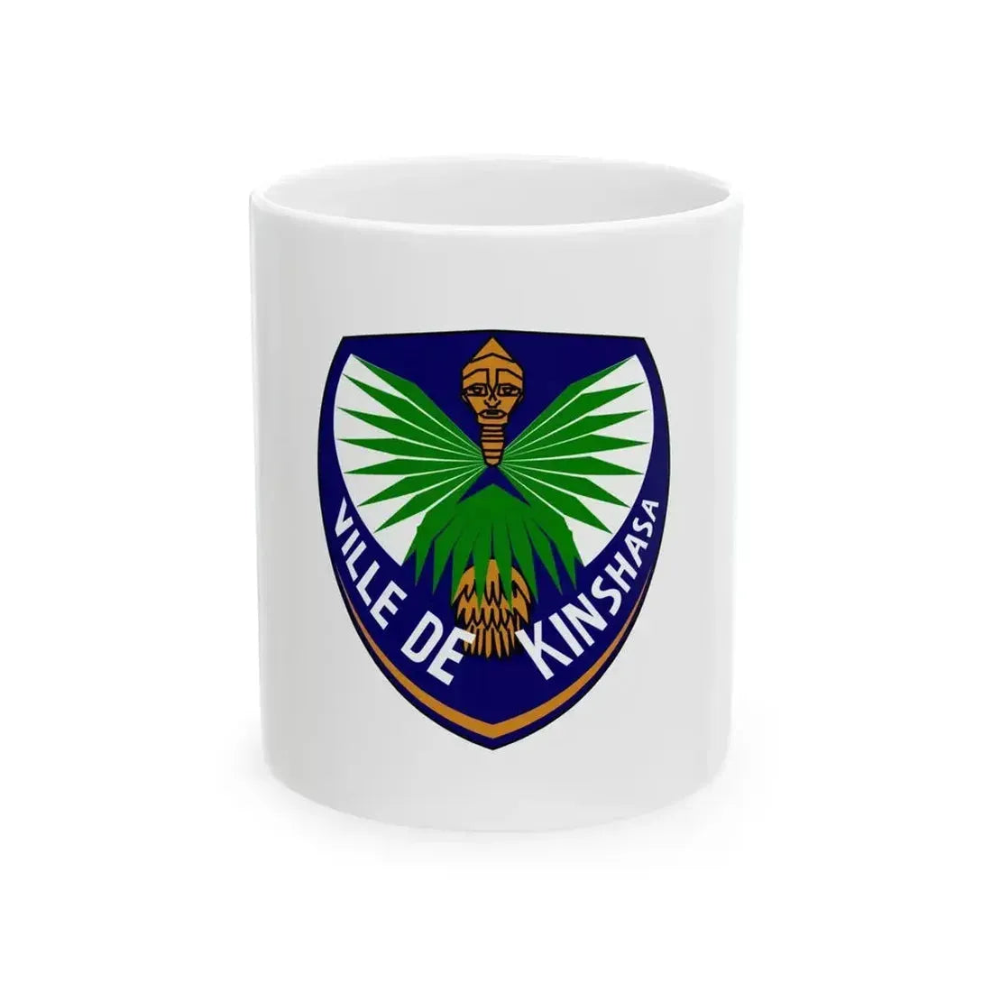 Flag of Kinshasa DRC (Congo) White Coffee Mug 11oz - Go Mug Yourself