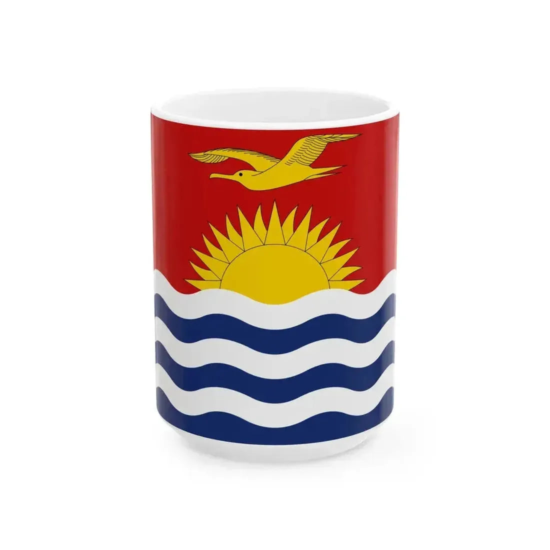 Flag of Kiribati 3-2 (Kiribati) White Coffee Mug 15oz - Go Mug Yourself