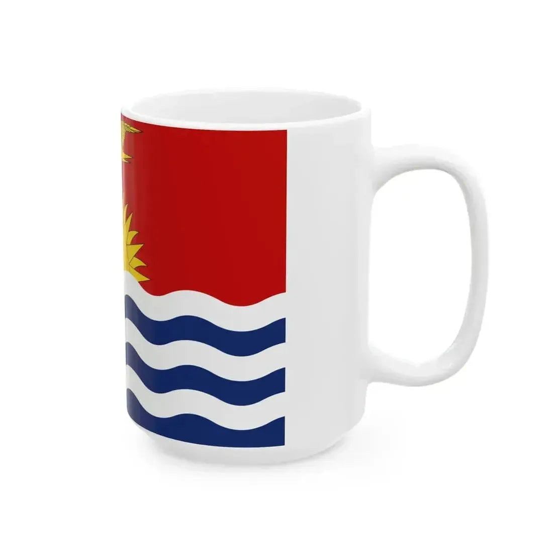 Flag of Kiribati 3-2 (Kiribati) White Coffee Mug - Go Mug Yourself