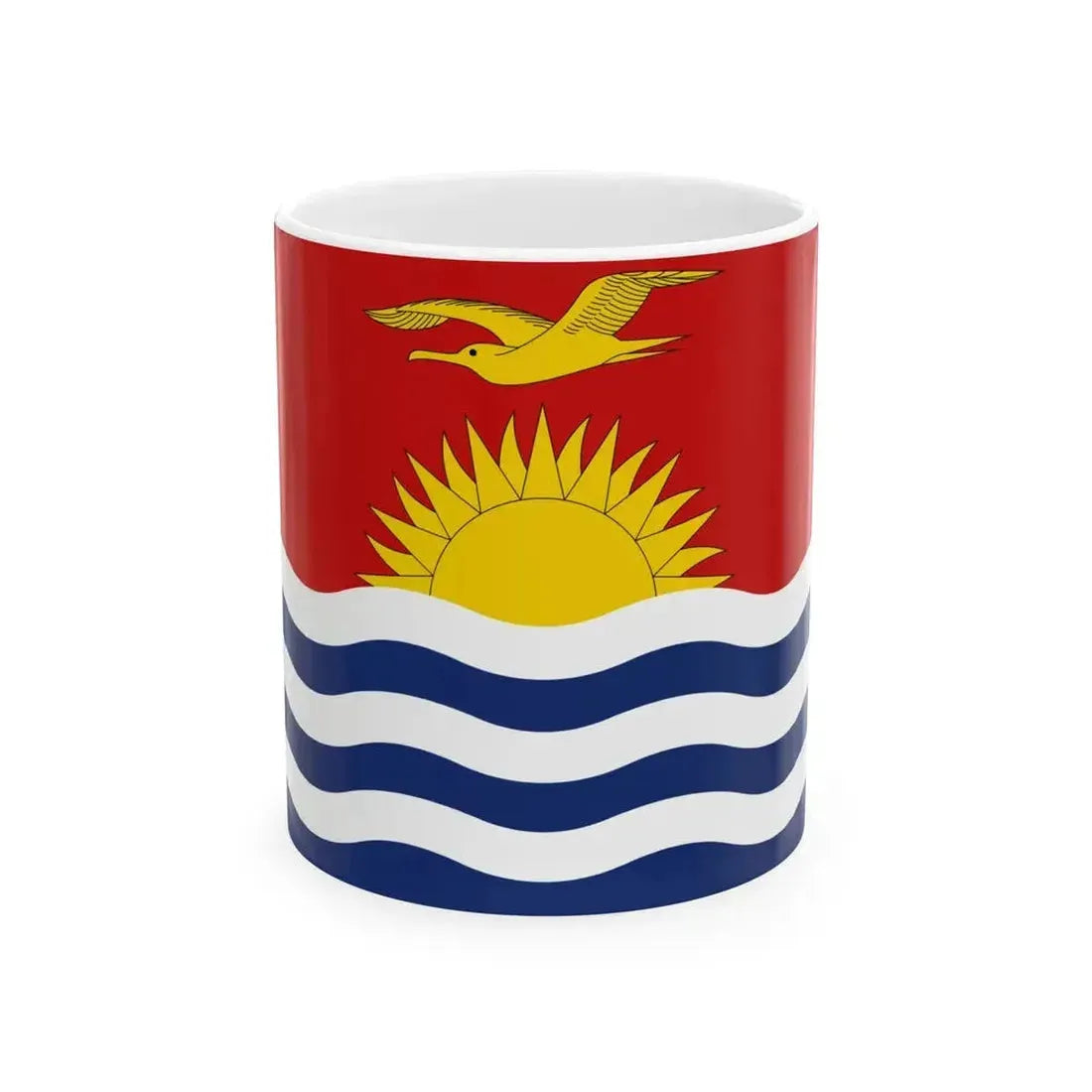 Flag of Kiribati (Kiribati) White Coffee Mug 11oz - Go Mug Yourself