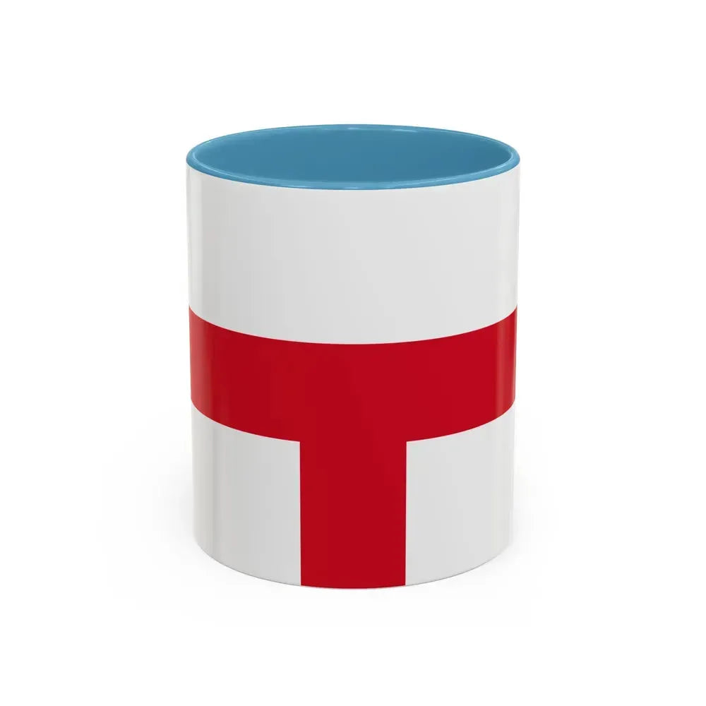 Flag of Kirkop Malta - Accent Coffee Mug 11oz Light Blue - Go Mug Yourself
