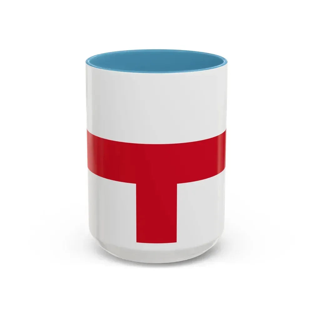Flag of Kirkop Malta - Accent Coffee Mug 15oz Light Blue - Go Mug Yourself