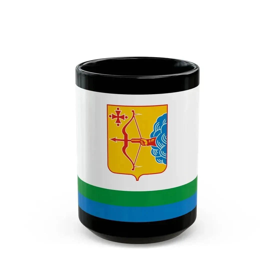 Flag of Kirov Oblast Russia - Black Coffee Mug 15oz - Go Mug Yourself