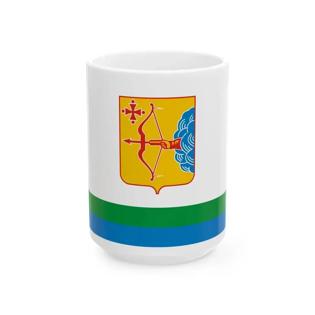 Flag of Kirov Oblast Russia - White Coffee Mug 15oz - Go Mug Yourself