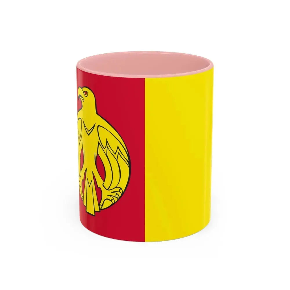 Flag of Kirovohrad Oblast Ukraine - Accent Coffee Mug 11oz Pink - Go Mug Yourself