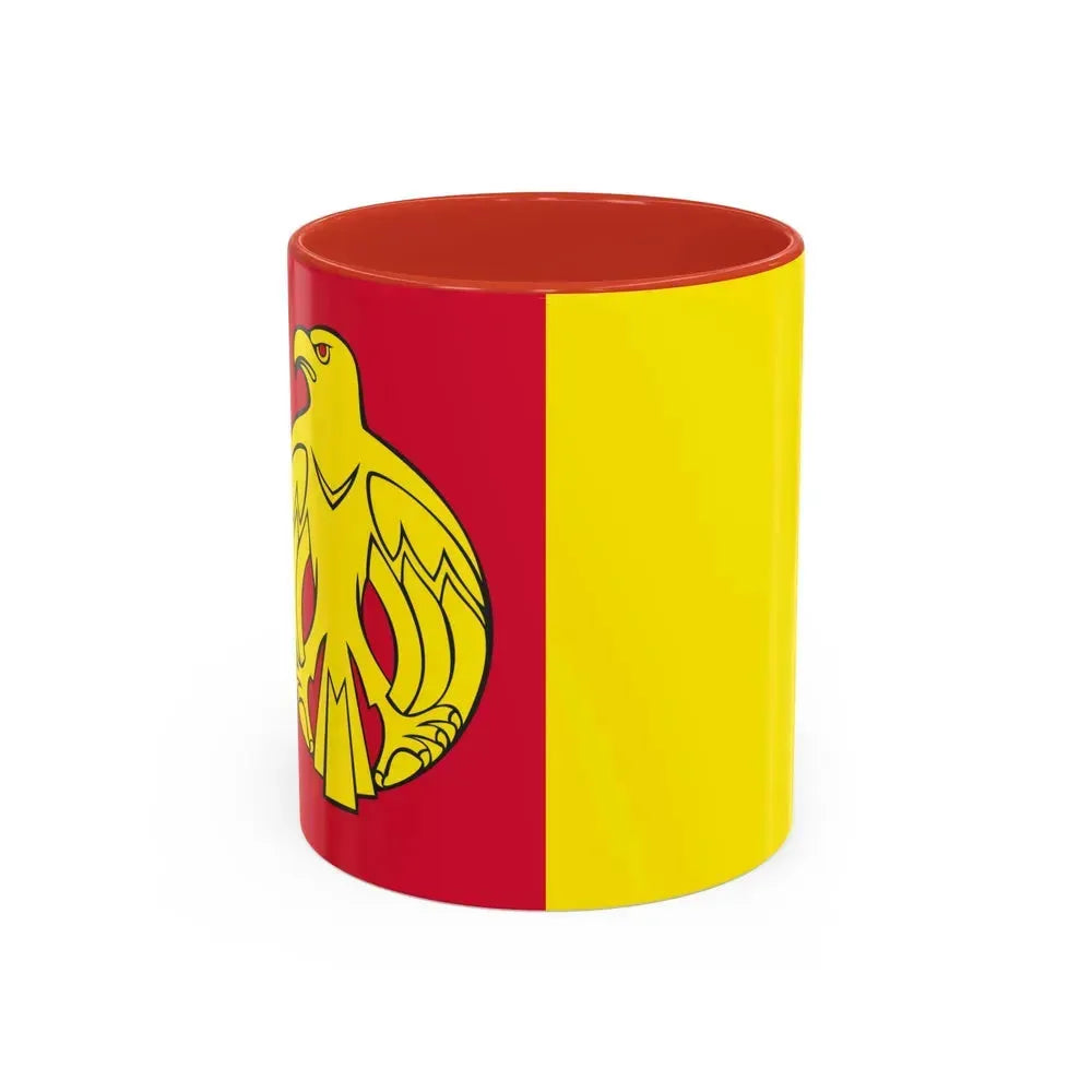 Flag of Kirovohrad Oblast Ukraine - Accent Coffee Mug 11oz Red - Go Mug Yourself