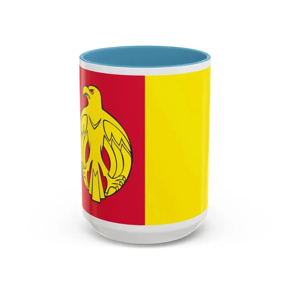 Flag of Kirovohrad Oblast Ukraine - Accent Coffee Mug 15oz Light Blue - Go Mug Yourself