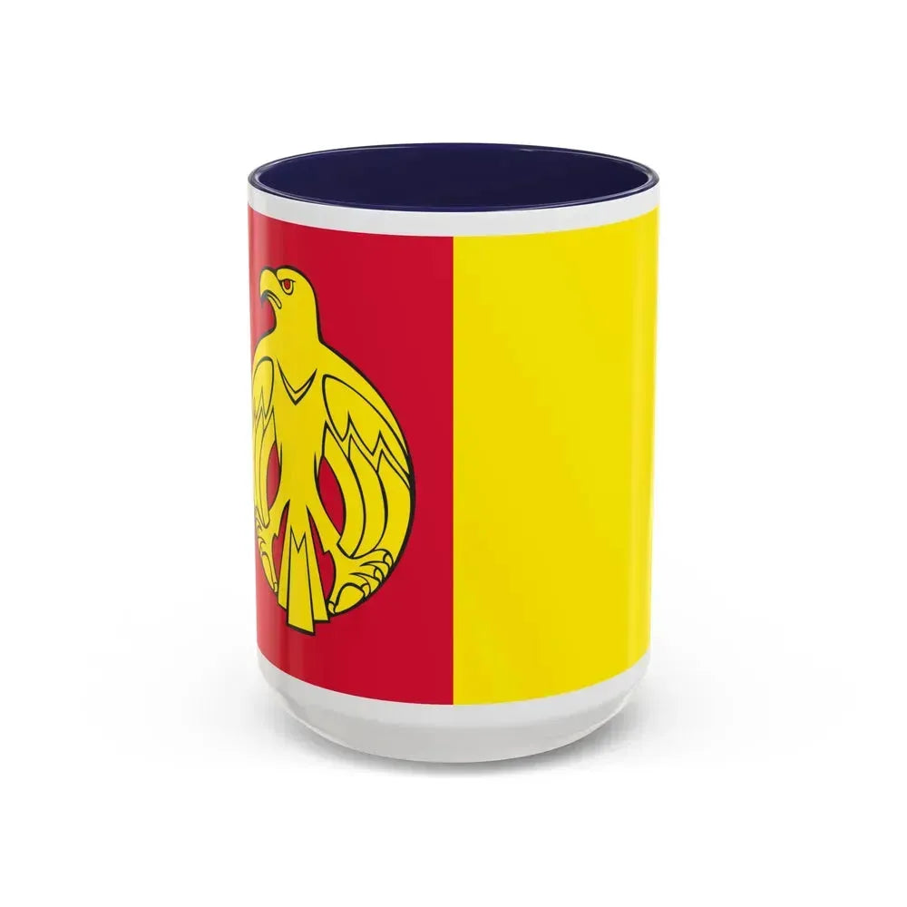 Flag of Kirovohrad Oblast Ukraine - Accent Coffee Mug 15oz Navy - Go Mug Yourself