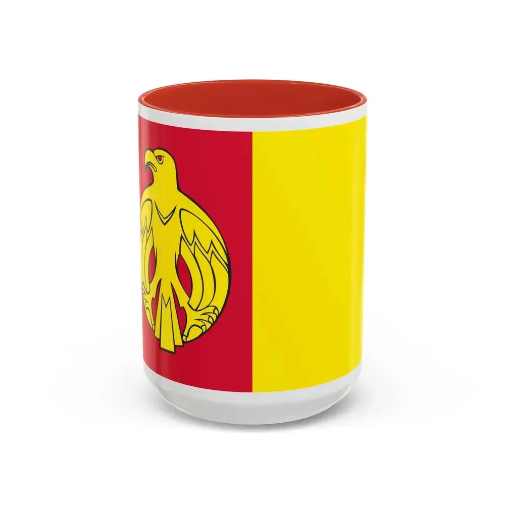 Flag of Kirovohrad Oblast Ukraine - Accent Coffee Mug 15oz Red - Go Mug Yourself