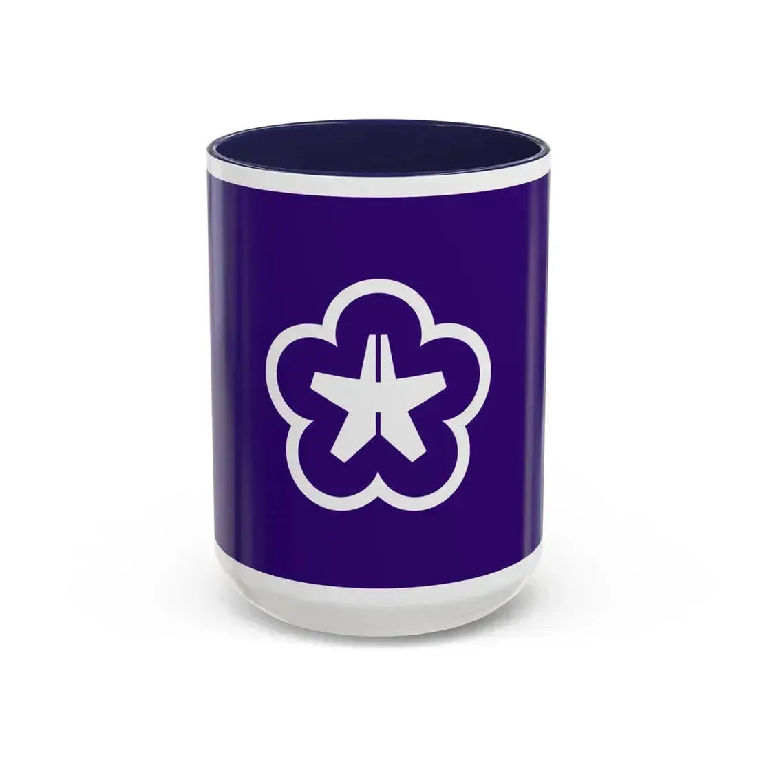 Flag of Kitakyushu Fukuoka Japan - Accent Coffee Mug 15oz Navy - Go Mug Yourself