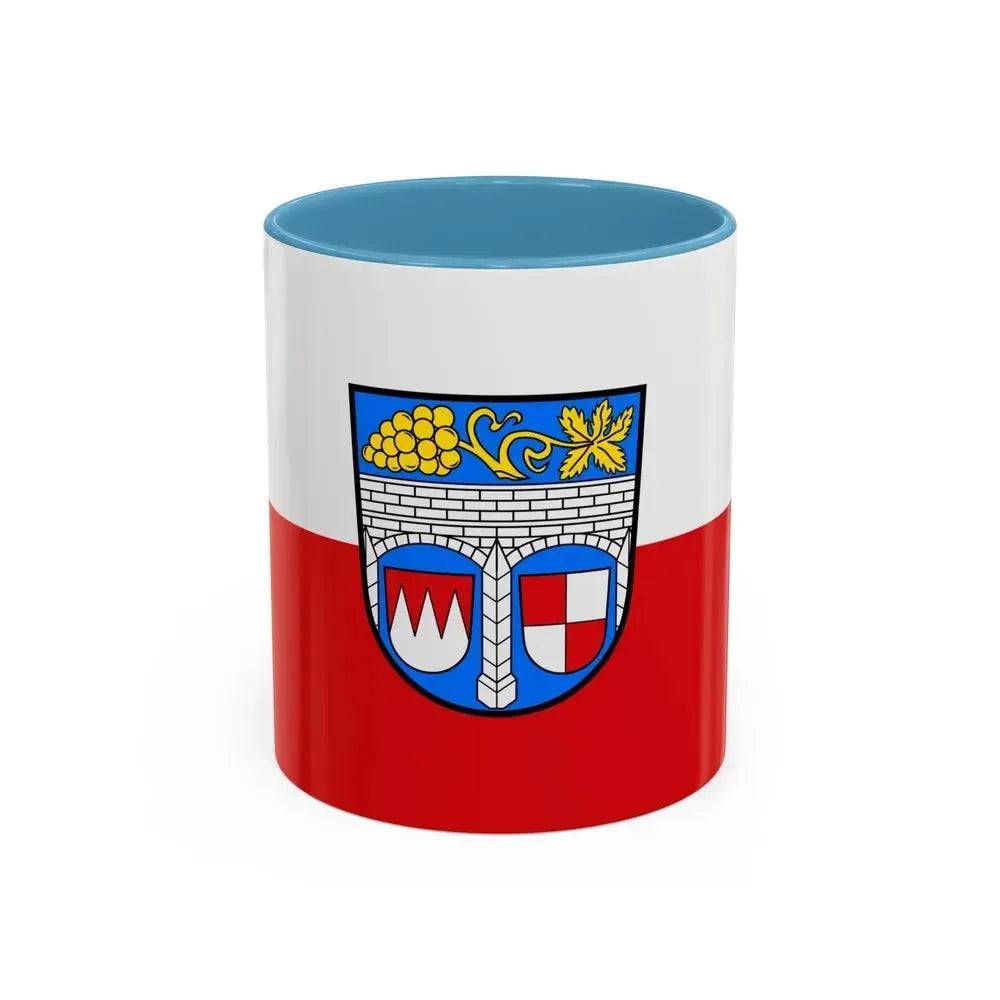 Flag of Kitzingen Germany - Accent Coffee Mug 11oz Light Blue - Go Mug Yourself
