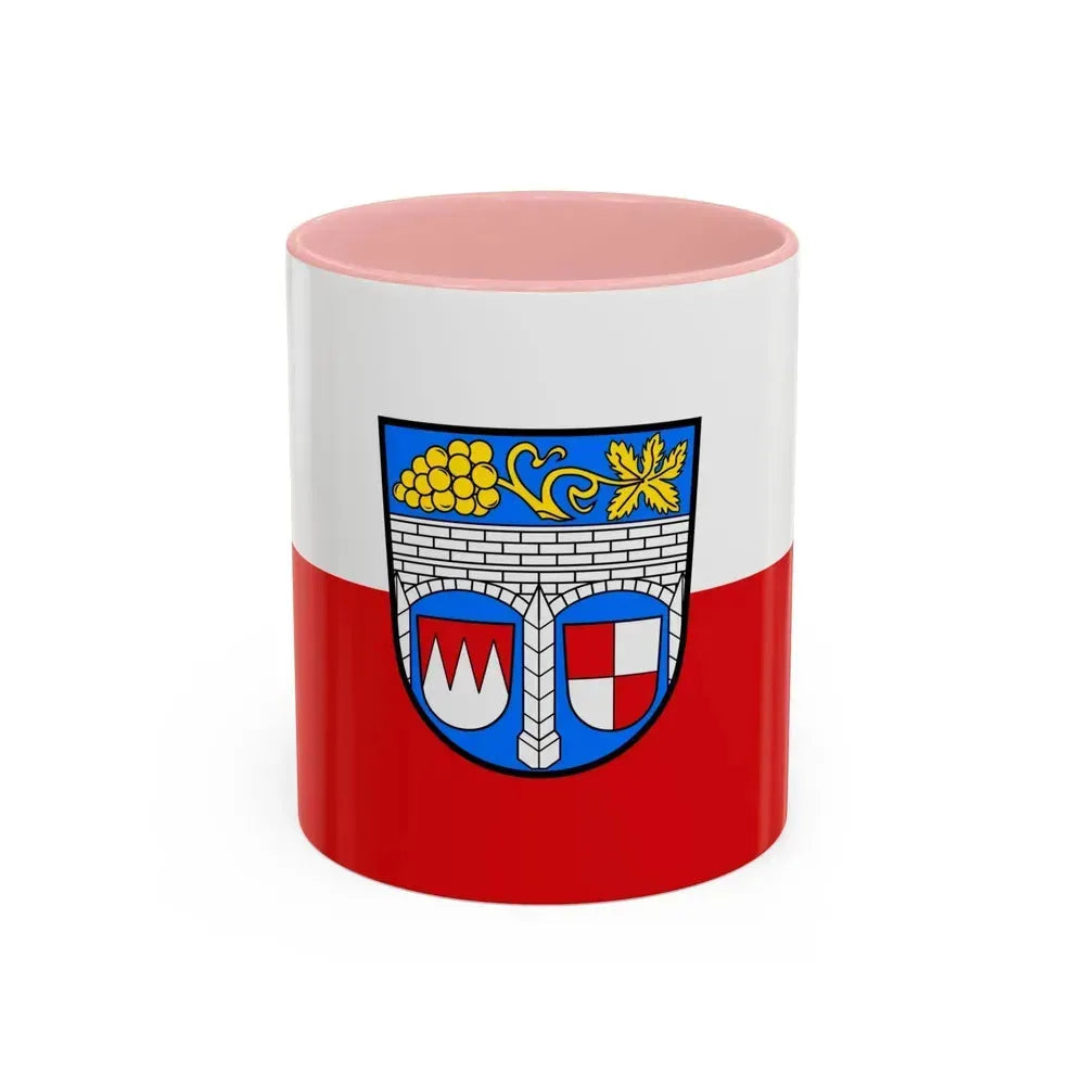 Flag of Kitzingen Germany - Accent Coffee Mug 11oz Pink - Go Mug Yourself