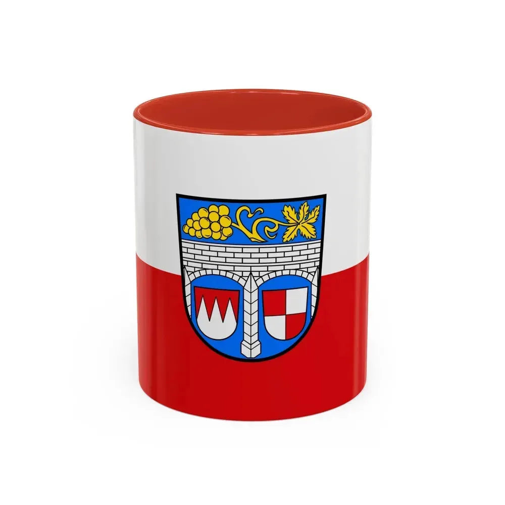 Flag of Kitzingen Germany - Accent Coffee Mug 11oz Red - Go Mug Yourself