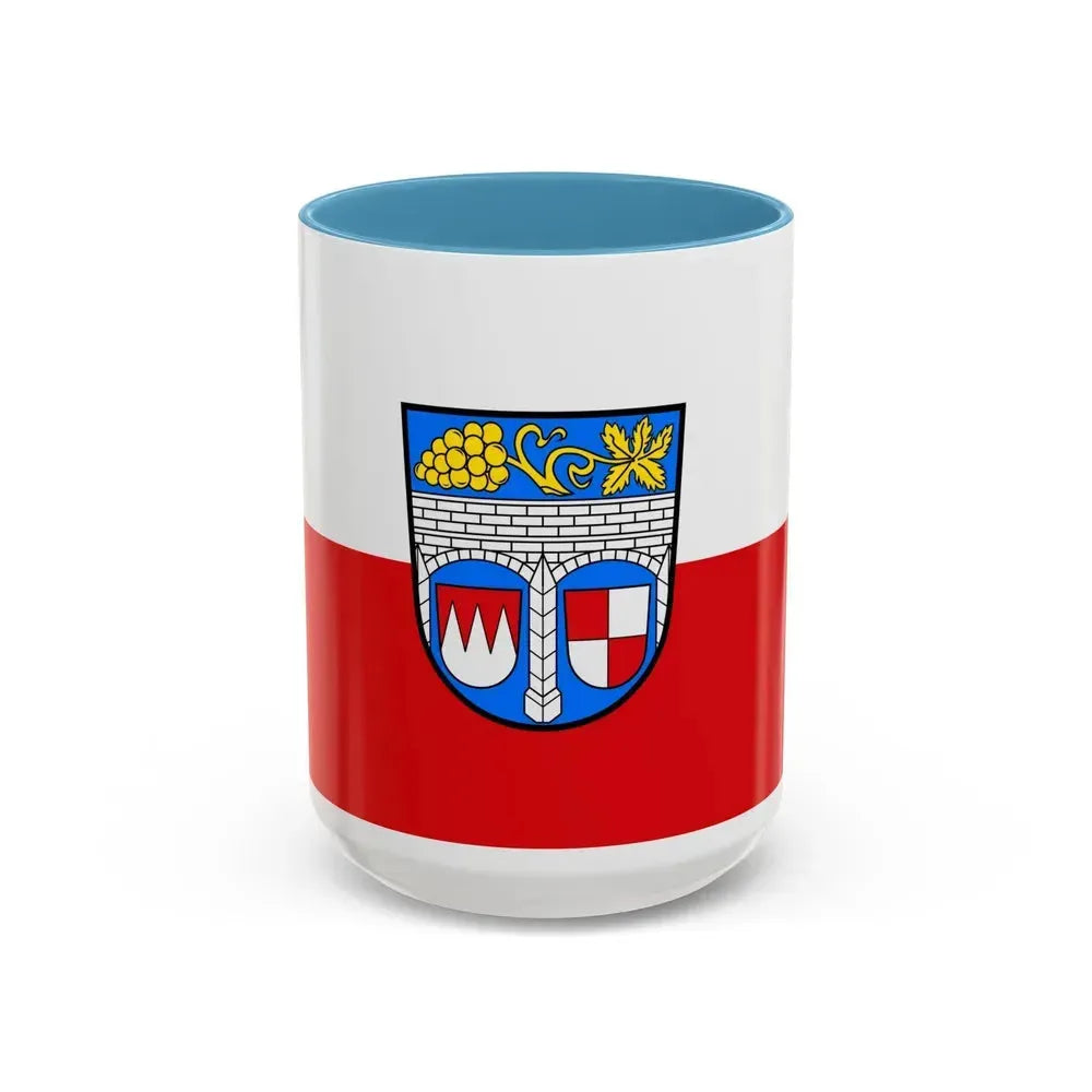 Flag of Kitzingen Germany - Accent Coffee Mug 15oz Light Blue - Go Mug Yourself