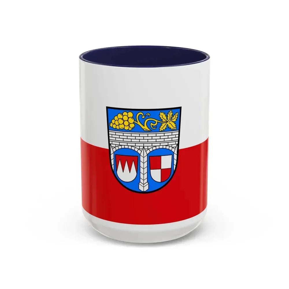 Flag of Kitzingen Germany - Accent Coffee Mug 15oz Navy - Go Mug Yourself