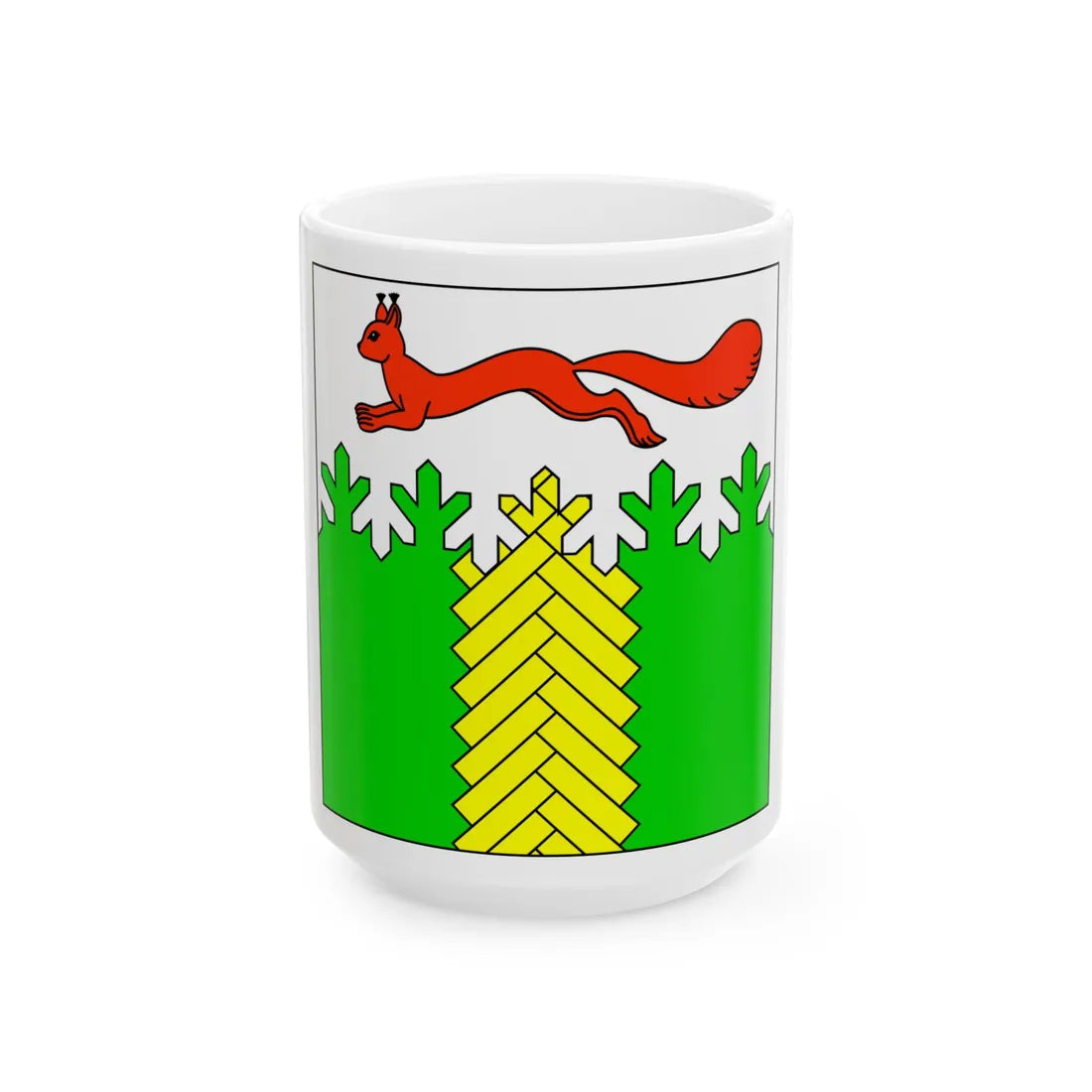 Flag of Kivertsi (Ukraine) White Coffee Mug 15oz - Go Mug Yourself