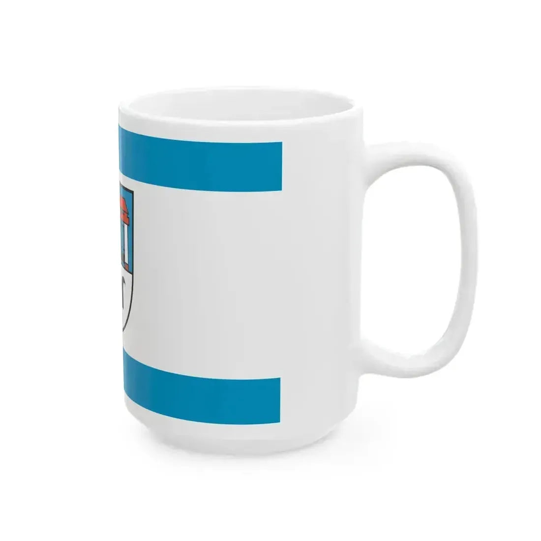 Flag of Kleinmachnow (Germany) White Coffee Mug - Go Mug Yourself