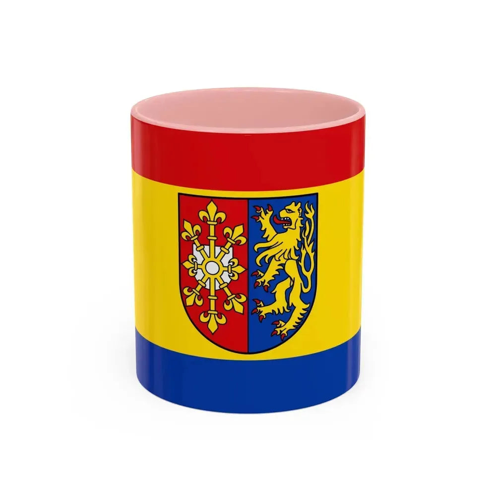 Flag of Kleve Germany - Accent Coffee Mug 11oz Pink - Go Mug Yourself