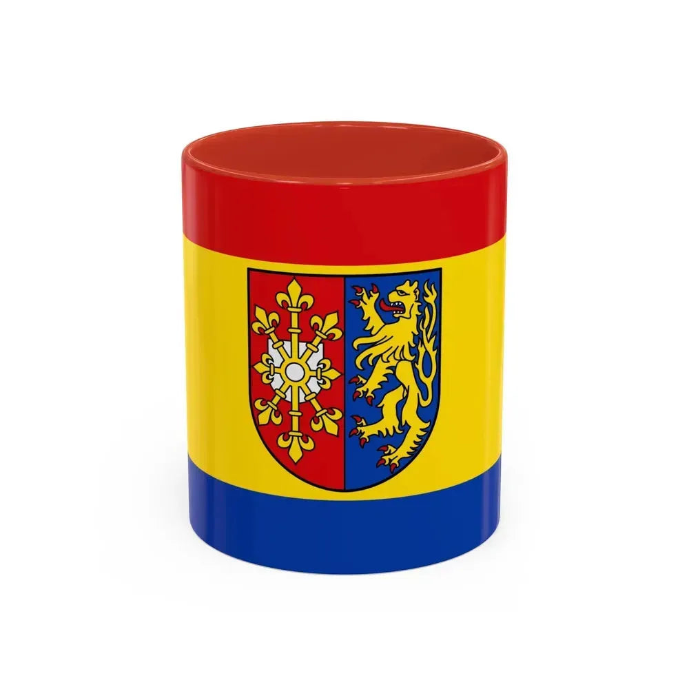 Flag of Kleve Germany - Accent Coffee Mug 11oz Red - Go Mug Yourself
