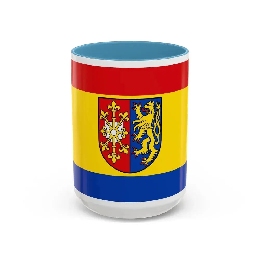 Flag of Kleve Germany - Accent Coffee Mug 15oz Light Blue - Go Mug Yourself