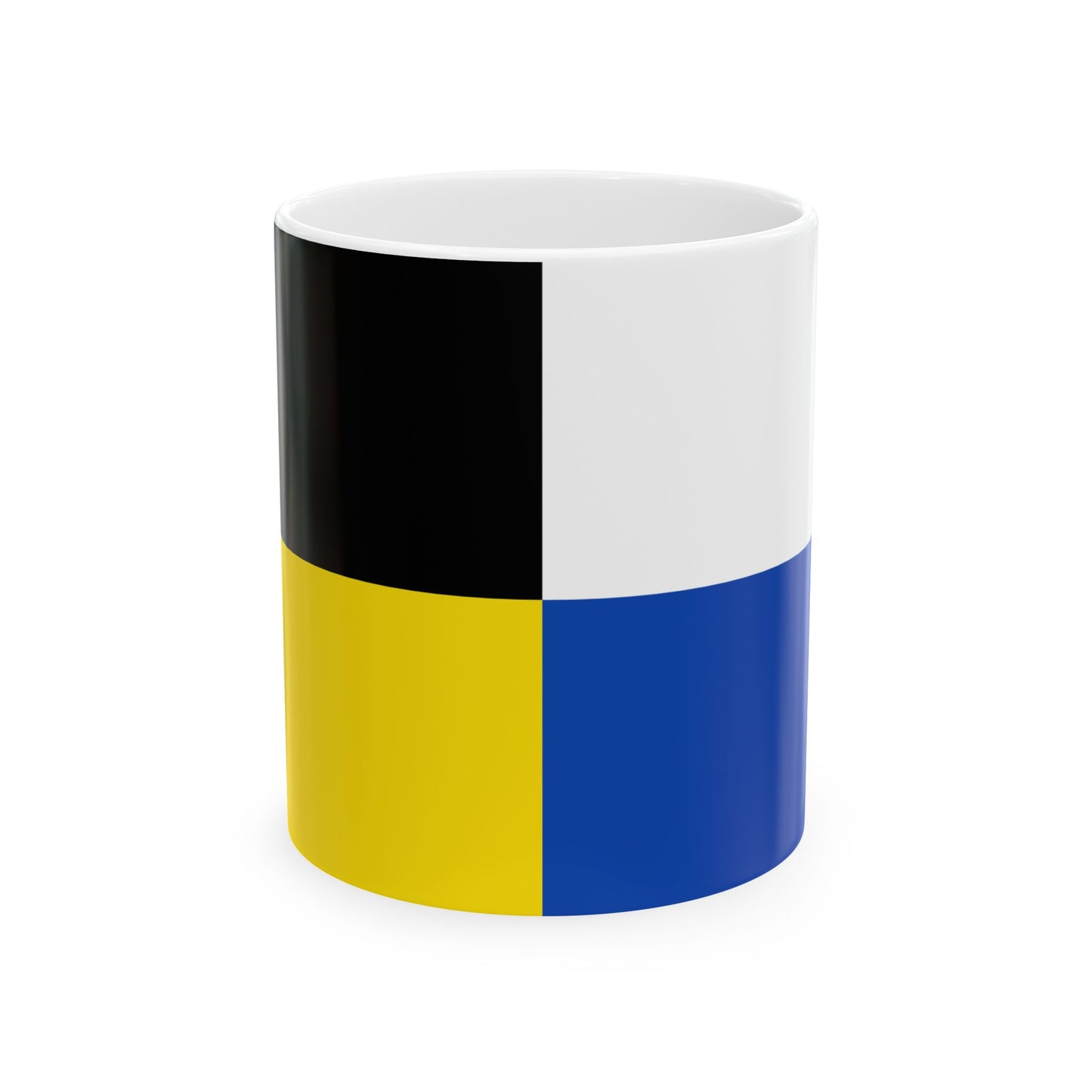 Flag of Kluisbergen (Belgium) White Coffee Mug-11oz-Go Mug Yourself