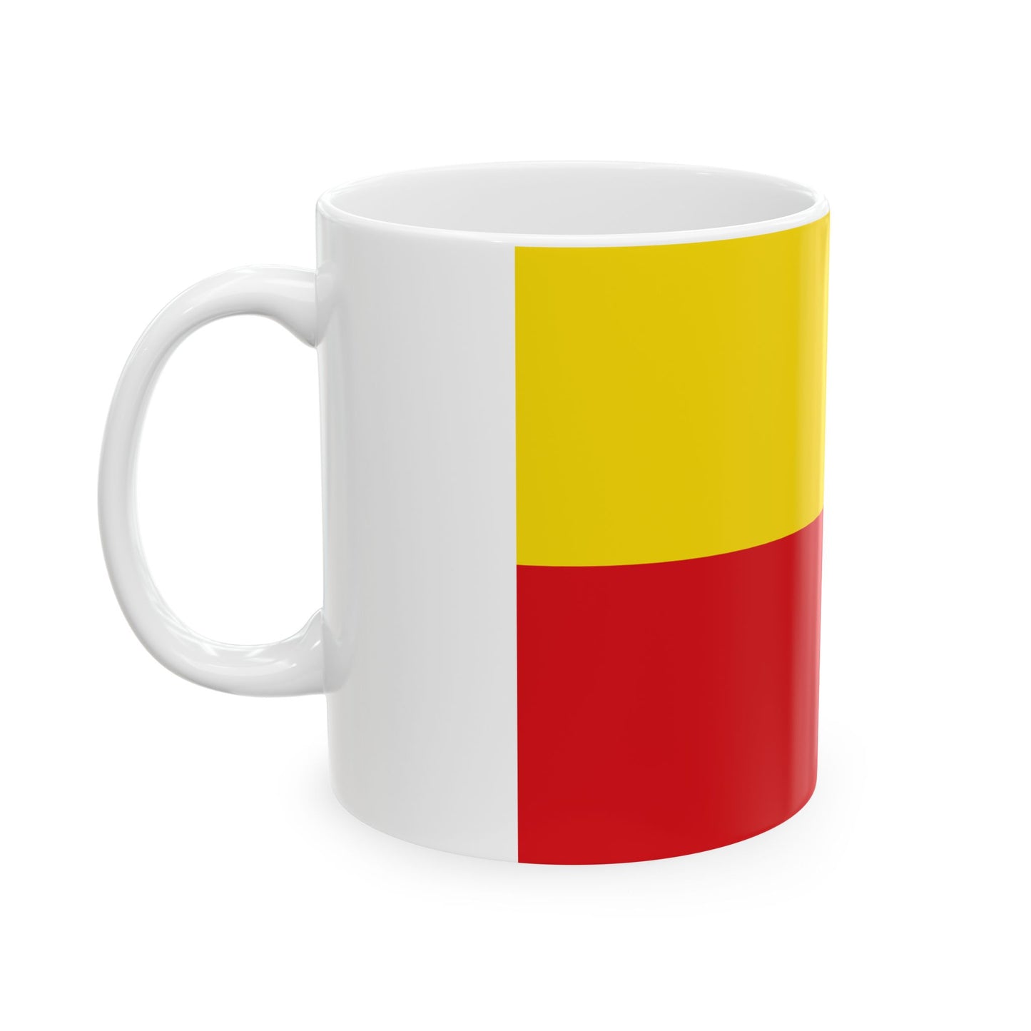 Flag of Knesselare (Belgium) White Coffee Mug-Go Mug Yourself