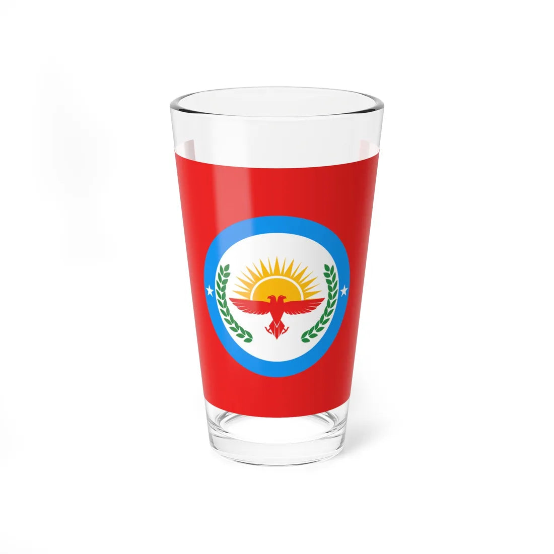 Flag of Kobani Canton (Syria) Pint Glass 16oz 16oz - Go Mug Yourself