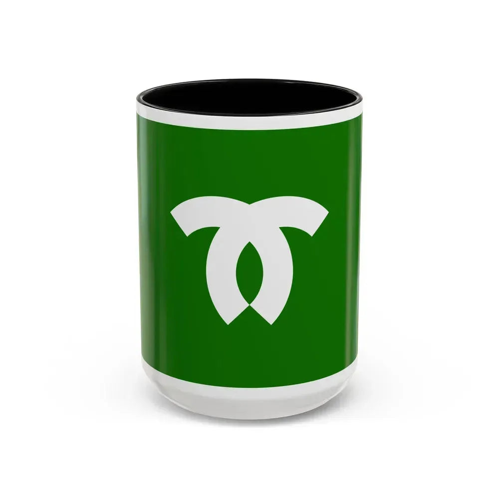 Flag of Kobe Japan - Accent Coffee Mug 15oz Black - Go Mug Yourself