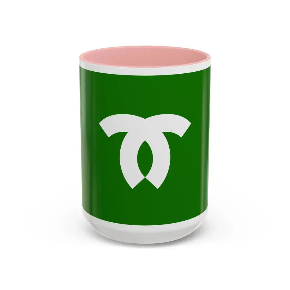 Flag of Kobe Japan - Accent Coffee Mug 15oz Pink - Go Mug Yourself