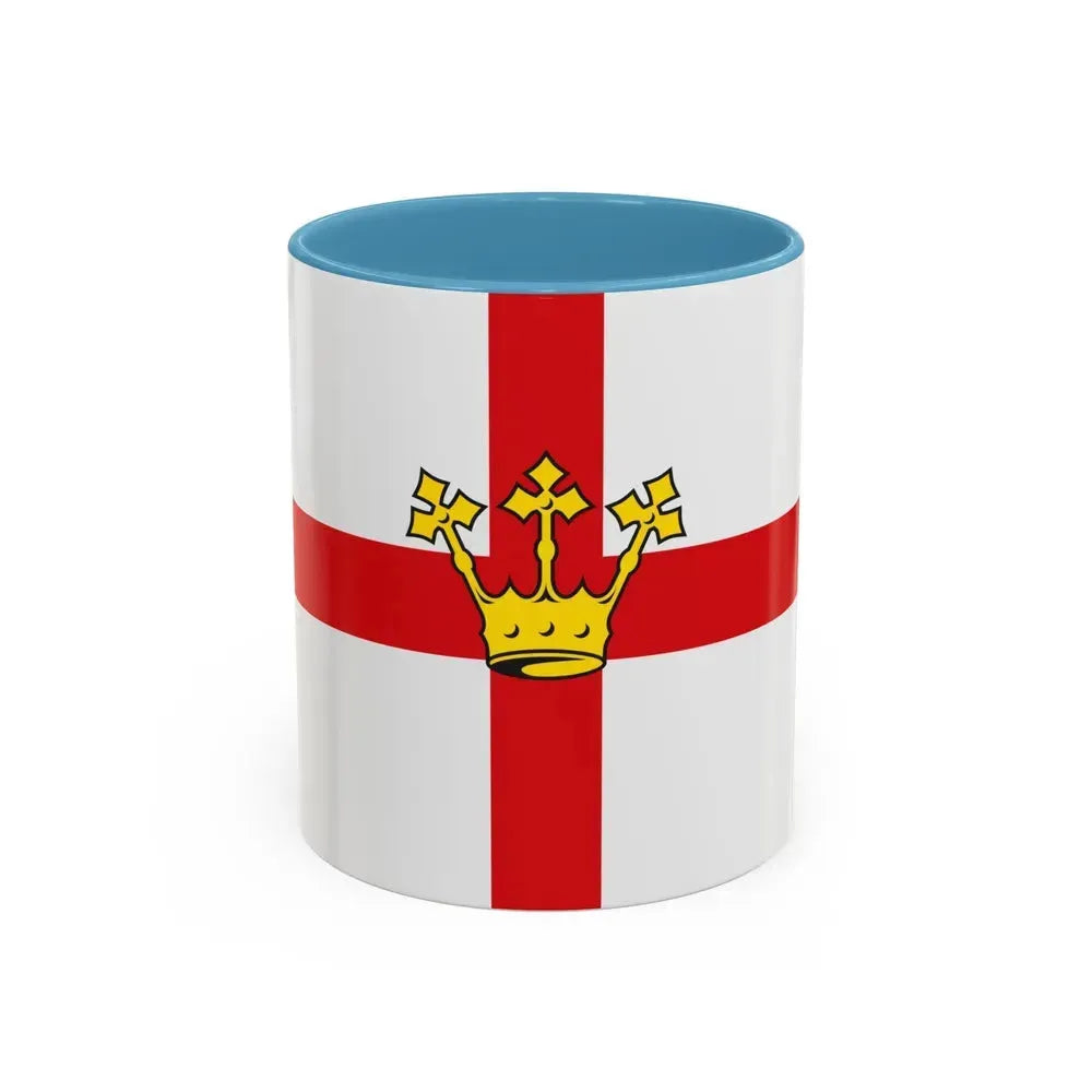 Flag of Koblenz Germany - Accent Coffee Mug 11oz Light Blue - Go Mug Yourself