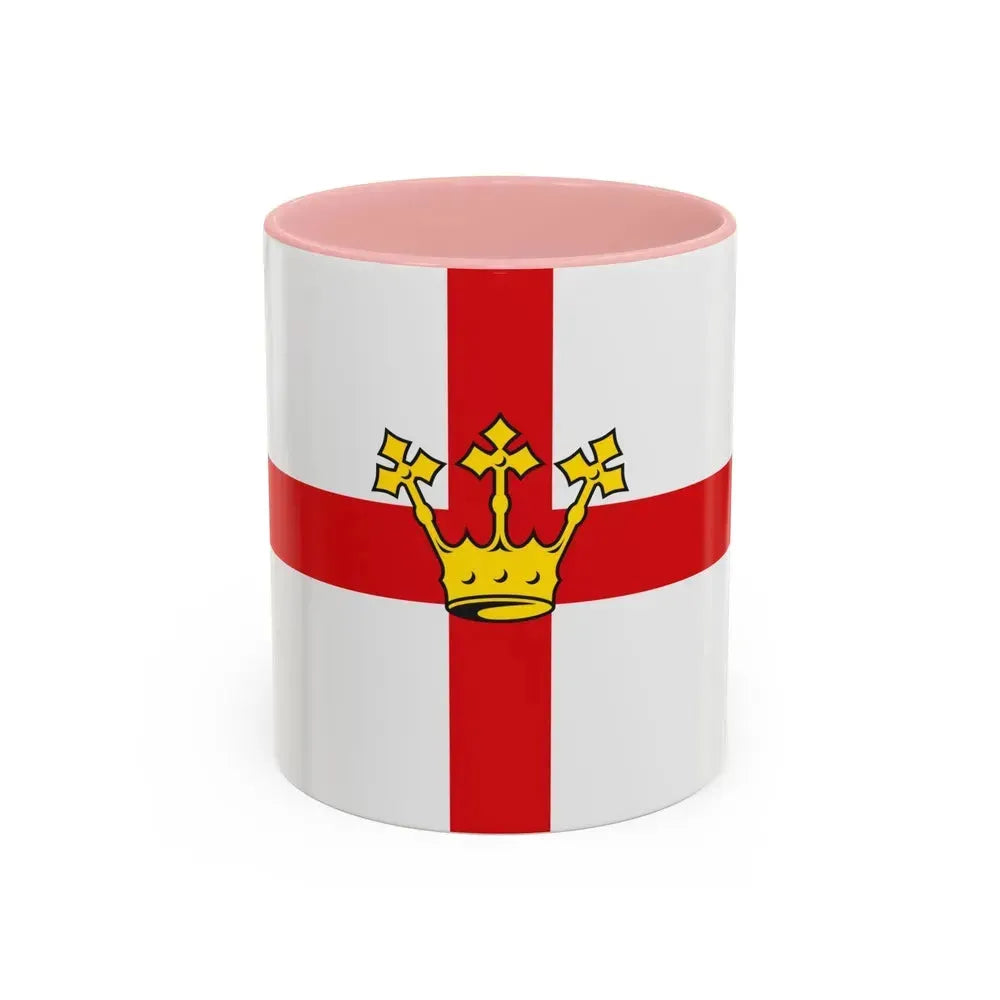 Flag of Koblenz Germany - Accent Coffee Mug 11oz Pink - Go Mug Yourself