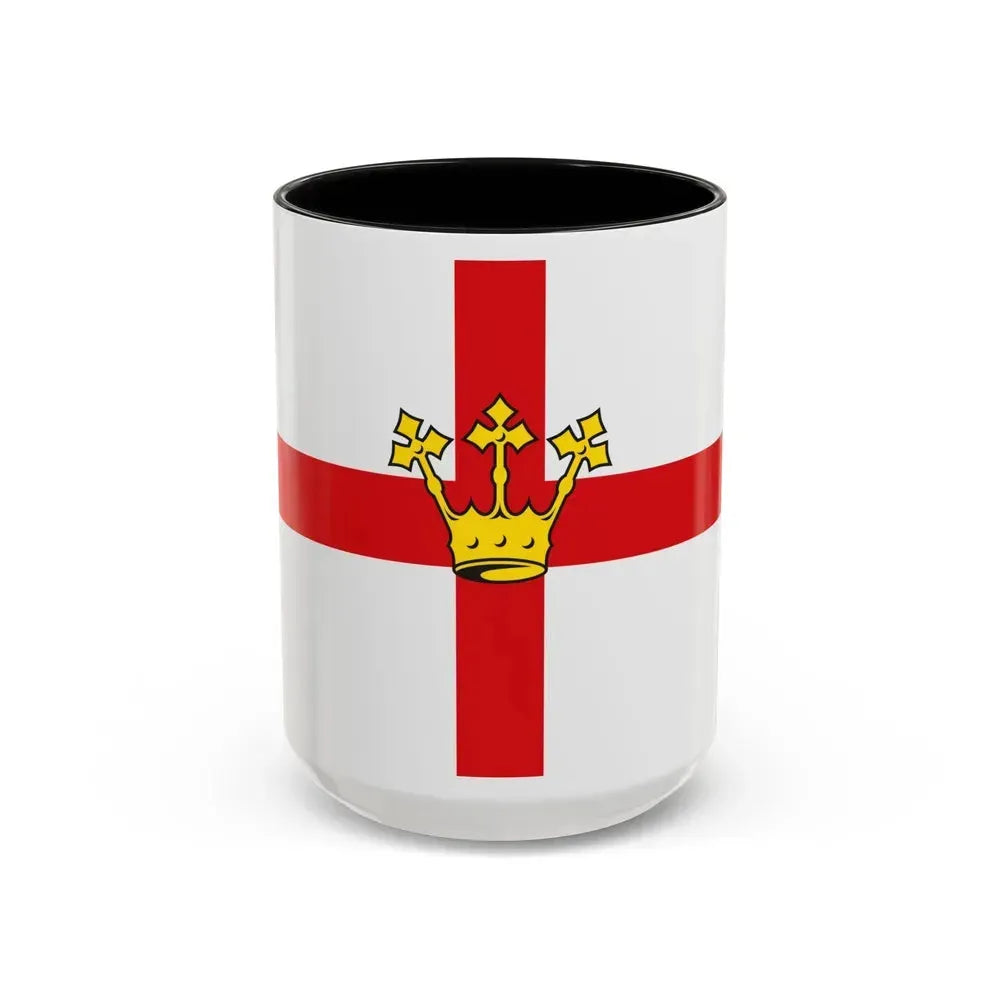 Flag of Koblenz Germany - Accent Coffee Mug 15oz Black - Go Mug Yourself