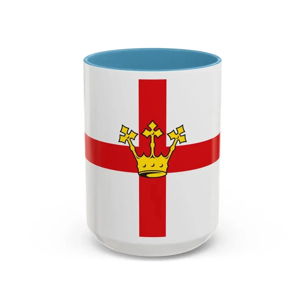 Flag of Koblenz Germany - Accent Coffee Mug 15oz Light Blue - Go Mug Yourself