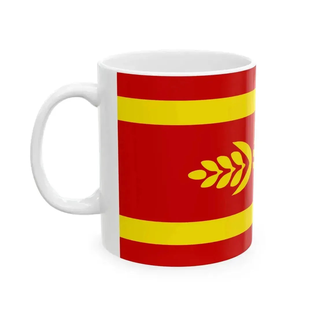 Flag of Kocani Municipality North Macedonia (North Macedonia) White Coffee Mug - Go Mug Yourself