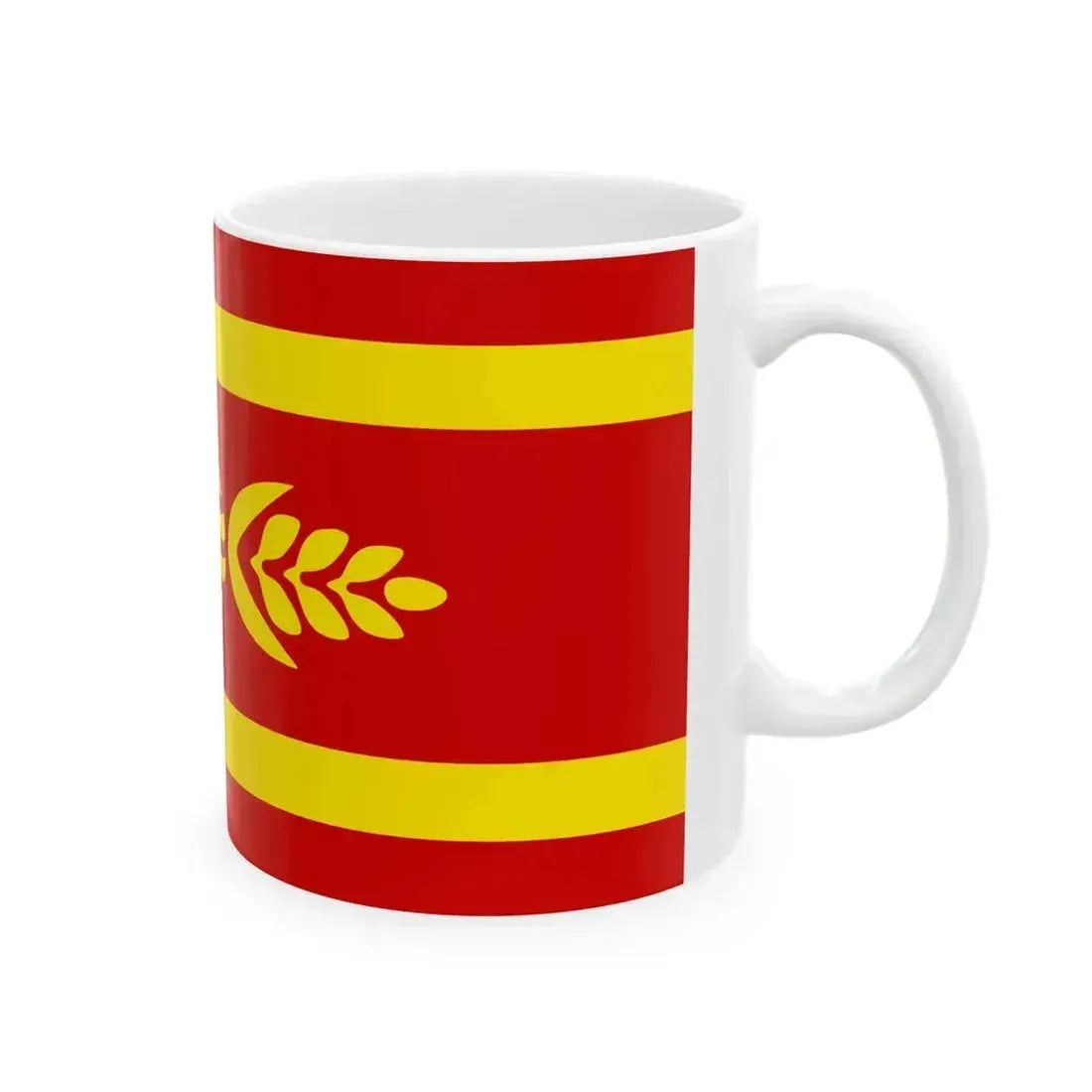 Flag of Kocani Municipality North Macedonia (North Macedonia) White Coffee Mug - Go Mug Yourself