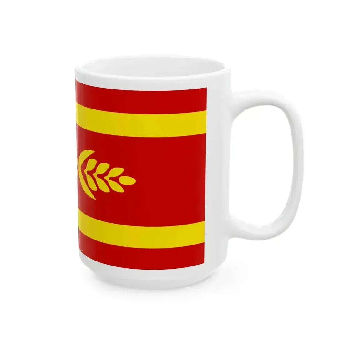 Flag of Kocani Municipality North Macedonia (North Macedonia) White Coffee Mug - Go Mug Yourself